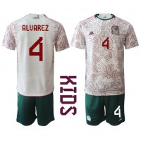 Mexiko Edson Alvarez #4 Vonkajší Detský futbalový dres MS 2022 Krátky Rukáv (+ trenírky)